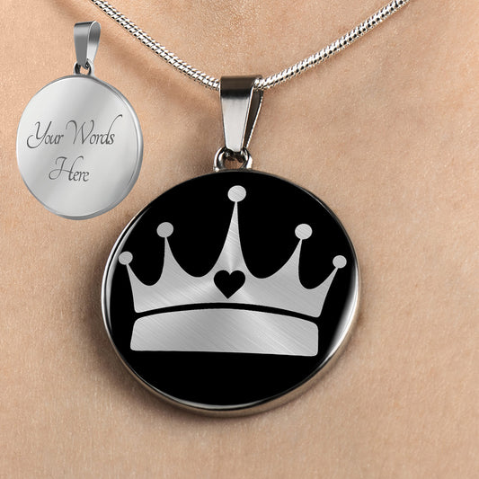 Personalized Crown Necklace, Crown Jewelry, Crown Gift, Crown Pendant