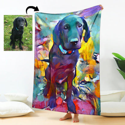 Personalized Matisse Style Pet Blanket