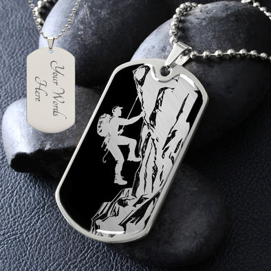 Men's Personalized Rock Climbing Necklace