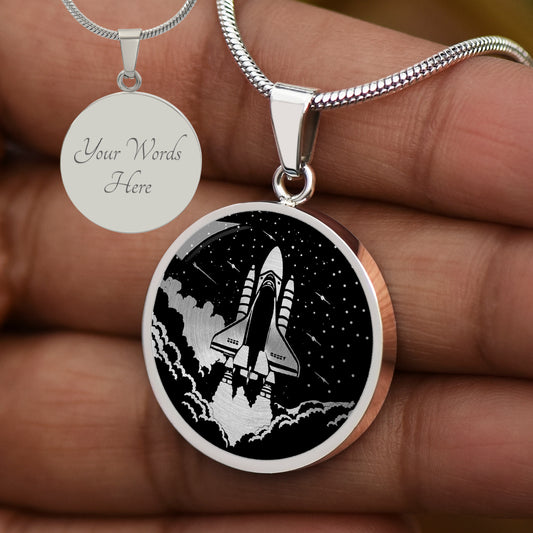 Personalized Space Shuttle Necklace