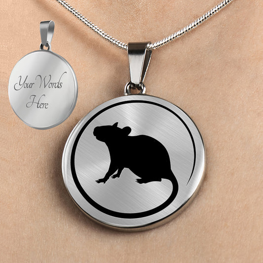 Personalized Pet Mouse Necklace, Pet Mouse Jewelry