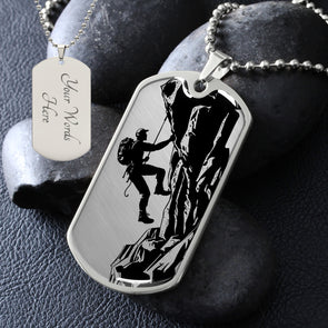 Men's Personalized Rock Climbing Necklace