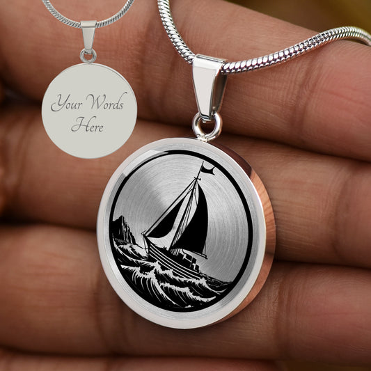 Personalized Sailboat Necklace