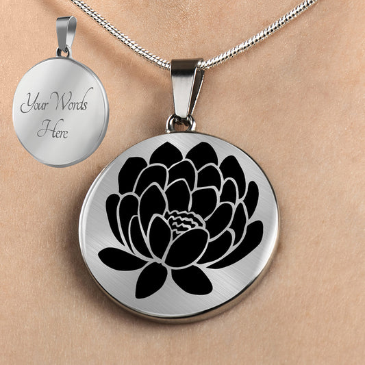 Personalized Succulent Necklace, Succulent Jewelry, Succulent Gift
