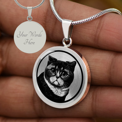 Personalized Scottish Fold Cat Necklace
