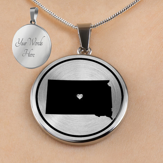Personalized South Dakota State Necklaces