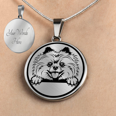 Personalized Pomeranian Necklace, Pomeranian Jewelry
