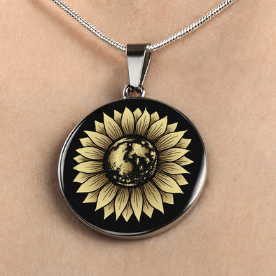 Personalized Sunflower Earth Necklace