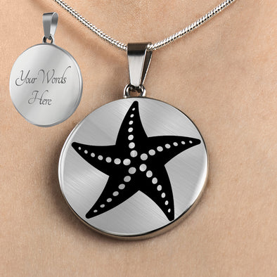 Personalized Starfish Necklace, Beach Jewelry