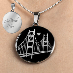 Personalized Golden Gate Necklace, San Francisco Gift, San Francisco Jewelry