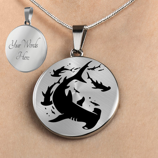 Personalized Hammerhead Shark Necklace, Shark Jewelry