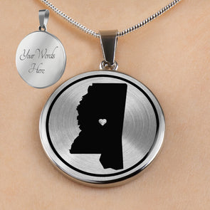 Personalized Mississippi State Necklaces