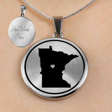 Personalized Minnesota State Necklaces