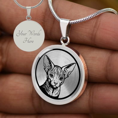 Personalized Sphynx Cat Necklace