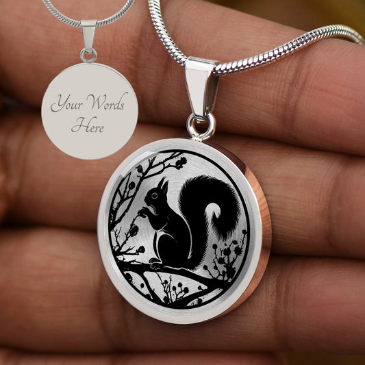 Personalized Squirrel Necklace
