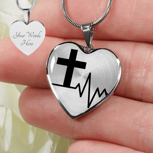 Keep Your Faith Alive - Personalized Cross Necklace, Faith Jewelry, Cross Jewelry