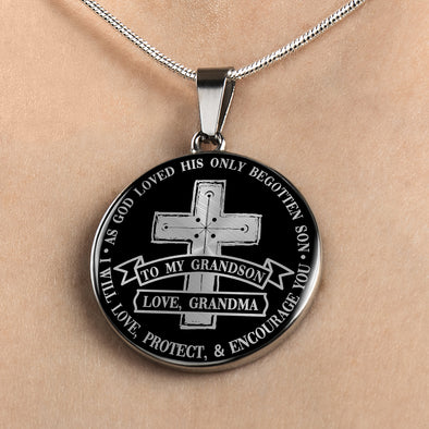 To My Grandson - Cross Necklace