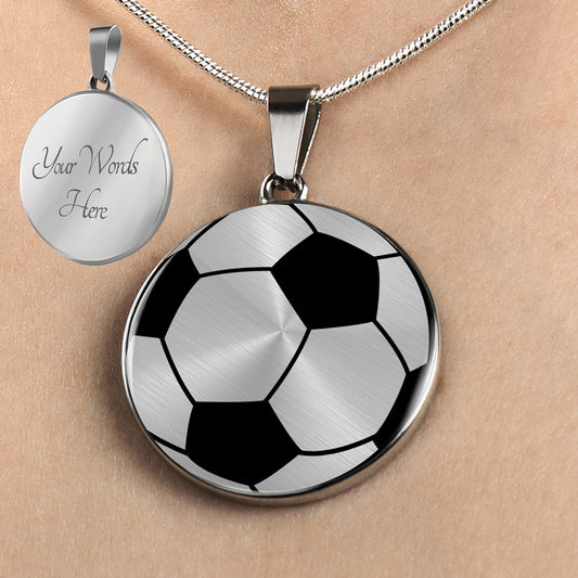 Personalized Soccer Ball Necklace, Soccer Jewelry