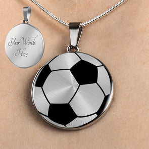 Personalized Soccer Ball Necklace, Soccer Jewelry