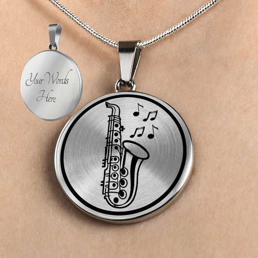 Personalized Saxophone Necklace