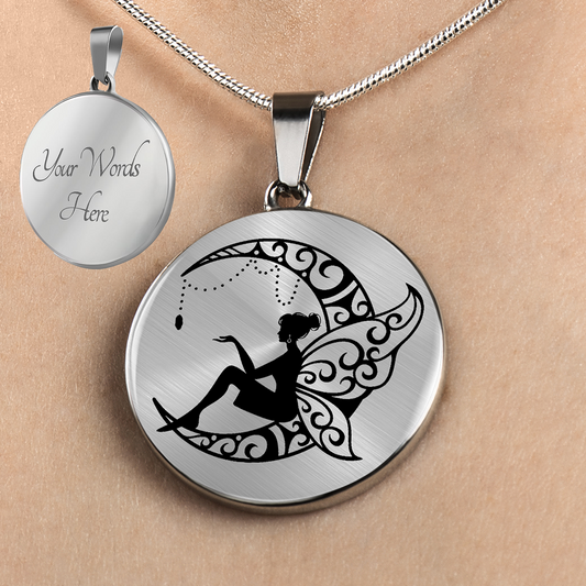 Personalized Fairy Necklace, Fairy Jewelry, Fairy Gift, Fantasy Necklace