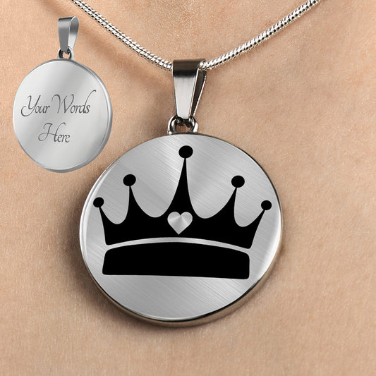 Personalized Crown Necklace, Crown Jewelry, Crown Gift, Crown Pendant