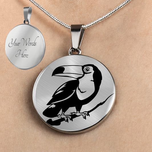 Personalized Toucan Necklace, Toucan Gift, Toucan Jewelry