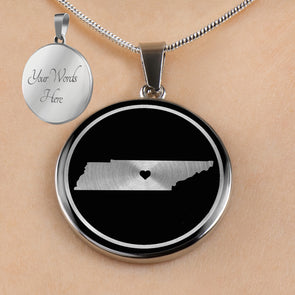Personalized Tennessee State Necklaces