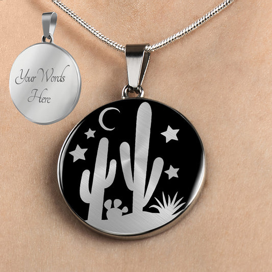 Personalized Cactus Necklace, Cactus Jewelry, Cactus Gift