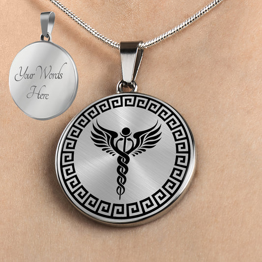 Personalized Hermes Necklace, Hermes Jewelry, Hermes Gift, Greek God Necklace