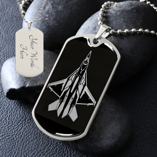 Personalized F-14 Fighter Jet Necklace