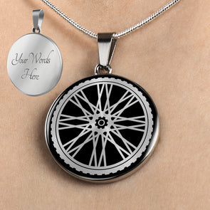 Personalized Cycling Necklace, Mountain Bike Necklace