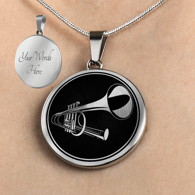 Personalized Trumpet Necklace