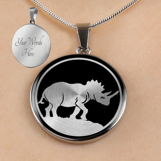 Personalized Triceratops Necklace Necklaces