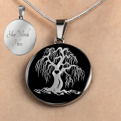 Personalized Willow Tree Necklace, Willow Tree Jewelry, Willow Tree Gift