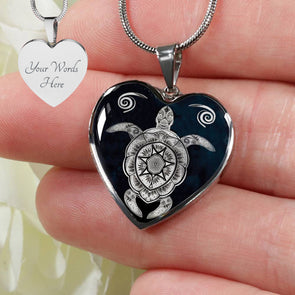 Personalized Sea Turtle Necklace, Sea Turtle Jewelry, Sea Turtle Gift