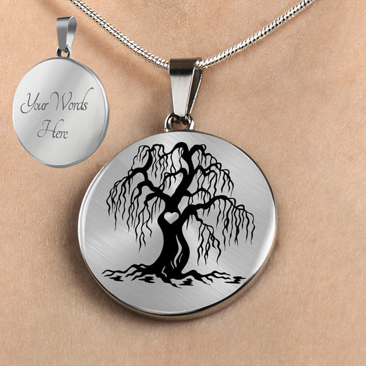Personalized Willow Tree Necklace, Willow Tree Jewelry, Willow Tree Gift