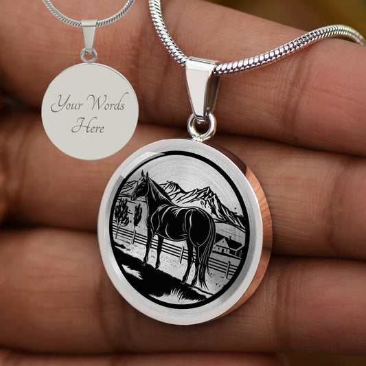Personalized Thoroughbred Horse Necklace