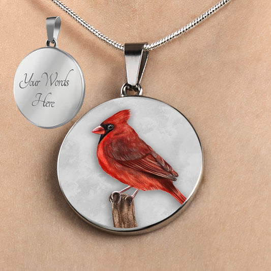 Personalized Northern Cardinal Necklace