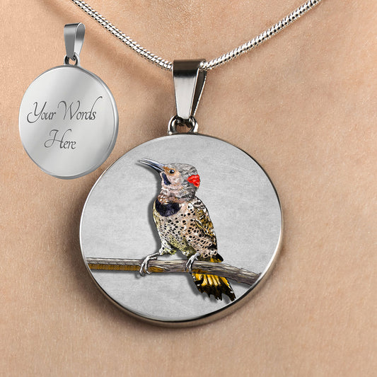 Personalized Yellowhammer Bird Necklace