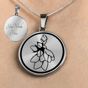 Personalized Massachusetts State Flower Necklace, Mayflower Jewelry