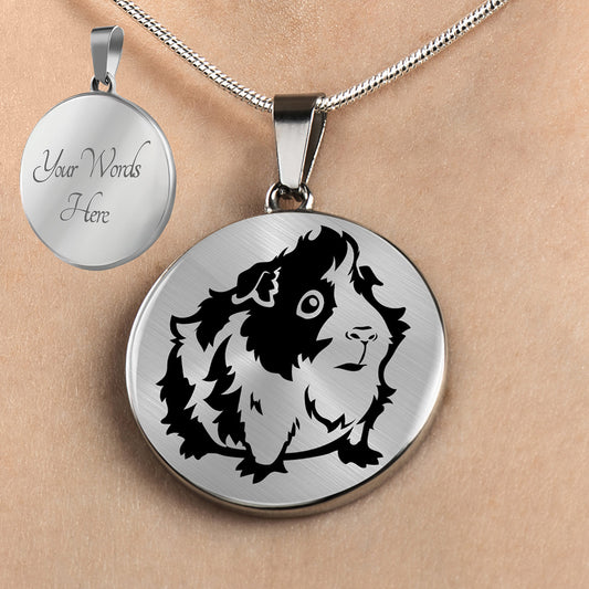 Personalized Guinea Pig Necklace, Guinea Pig Gift