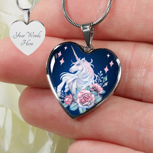 Personalized Unicorn Necklace, Unicorn Jewelry, Unicorn Gift