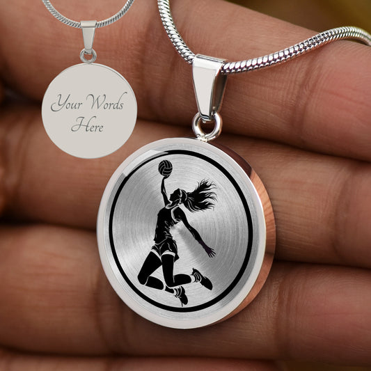 Personalized Volleyball Necklace