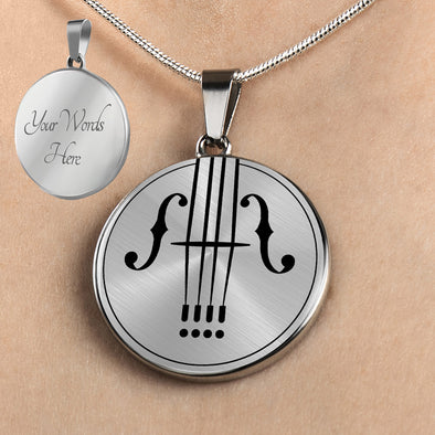 Personalized Violin Necklace, Violin Jewelry, Violinist Gift, Violin Gift