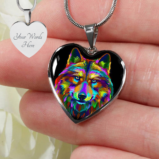 Bohemian Wolf - Heart Necklace