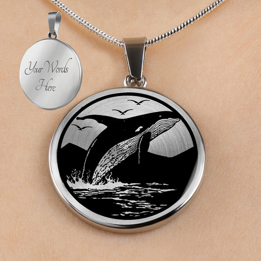 Personalized Humpback Whale Necklace
