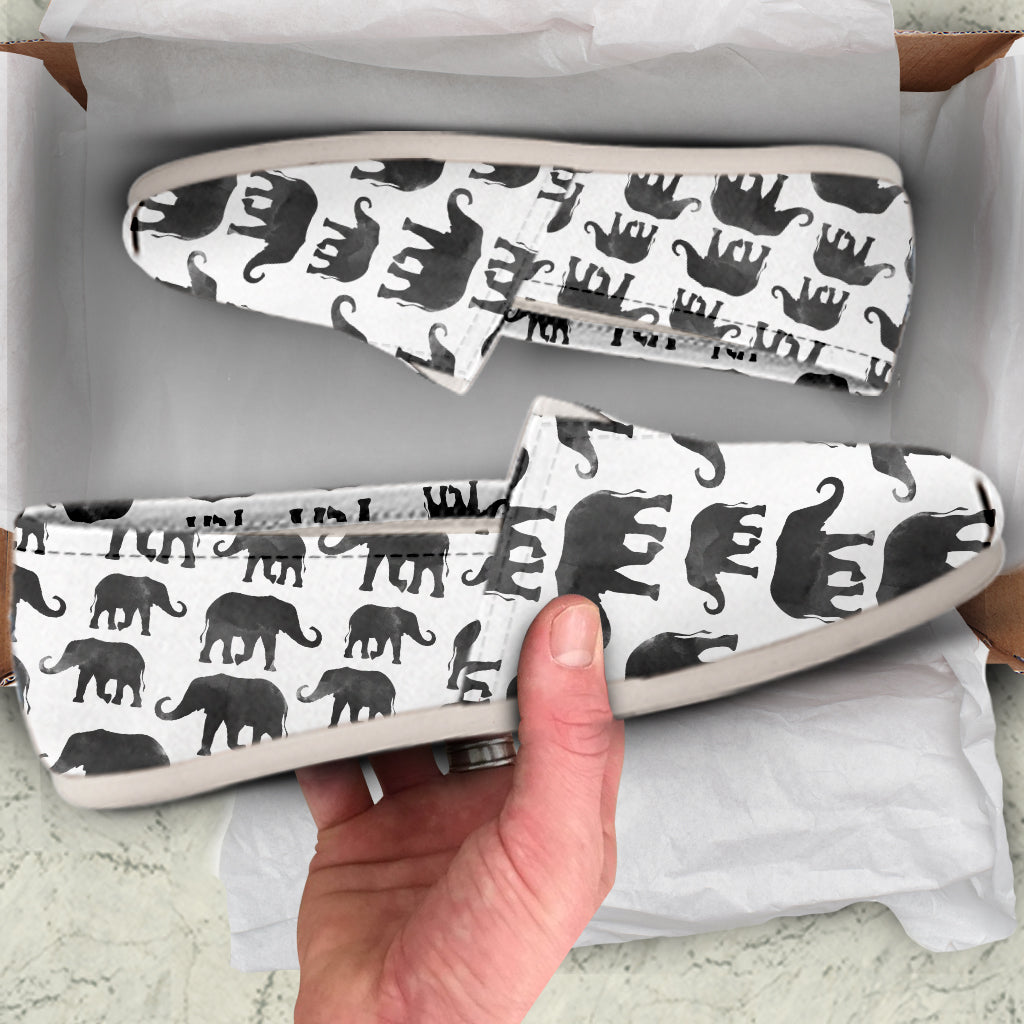 Watercolor Elephant Casual Shoes | woodation.myshopify.com