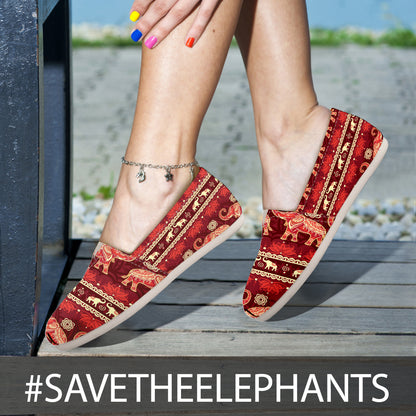 Mandala Elephant Casual Shoes | woodation.myshopify.com