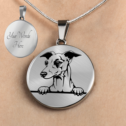 Personalized Whippet Necklace, Whippet Gift, Whippet Jewelry